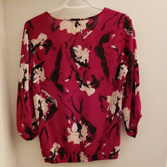 Dynamite XS floral blouse red/rose - Picture 3 of 6
